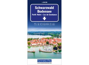 9783259018163 - Schwarzwald - Bodensee Strassenkarte 1200 000 Karte (im Sinne von Landkarte)