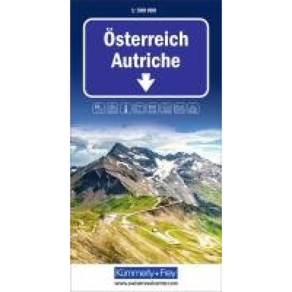 9783259018491 - Kümmerly+Frey Strassenkarte Österreich 1500000