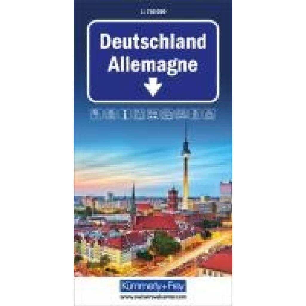 9783259018514 - Kümmerly+Frey Strassenkarte Deutschland 1750000
