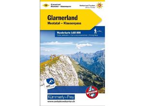 9783259022122 - Kümmerly+Frey Karte Glarnerland - Walensee Wanderkarte Karte (im Sinne von Landkarte)