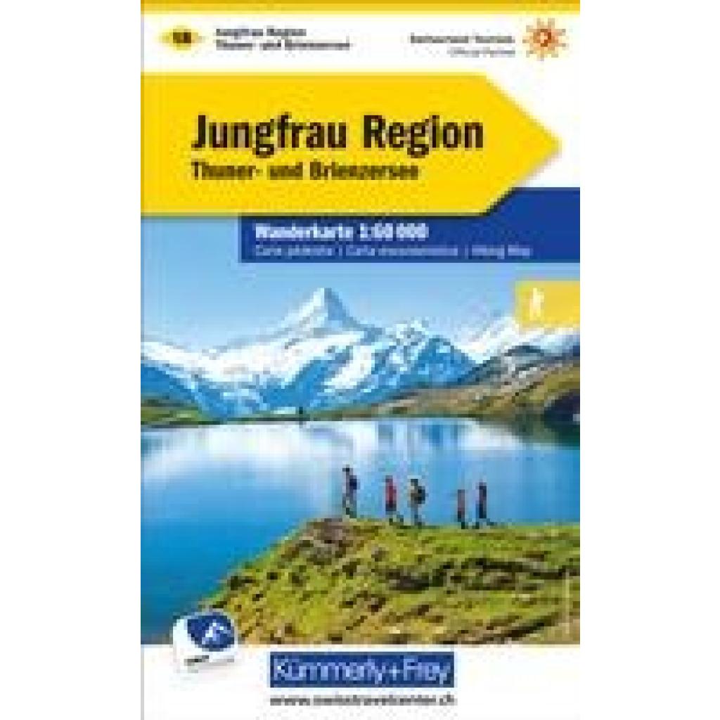 9783259022184 - KuF Schweiz Wanderkarte 18 Jungfrau Region 1  60 000