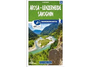 9783259023358 - Kümmerly+Frey Karte Arosa - Lenzerheide - Savognin Wanderkarte Karte (im Sinne von Landkarte)