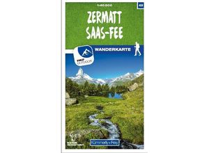 9783259023495 - Kümmerly+Frey Karte Zermatt - Saas-Fee Wanderkarte Karte (im Sinne von Landkarte)