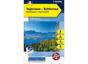 9783259025055 - Kümmerly+Frey Outdoorkarte Tegernsee - Schliersee Karte (im Sinne von Landkarte)