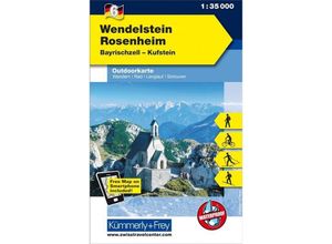 9783259025062 - Kümmerly+Frey Outdoorkarten Deutschland   Kümmerly+Frey Outdoorkarte Wendelstein - Rosenheim Bayrischzell Kufstein Karte (im Sinne von Landkarte)