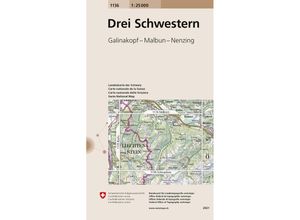 9783302011363 - Landeskarte 125 000   1136 Drei Schwestern Karte (im Sinne von Landkarte)