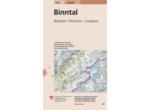 9783302012704 - Landeskarte 125 000   1270 Binntal - Bundesamt für Landestopografie swisstopo Karte (im Sinne von Landkarte)