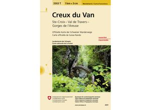 9783302333038 - Wanderkarten 133 333   3303T Creux du Van Carte dexcursions - Bundesamt für Landestopografie swisstopo Karte (im Sinne von Landkarte)