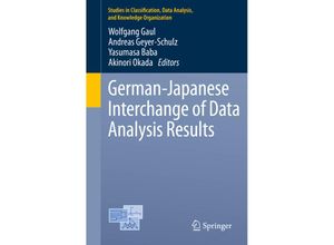 9783319012636 - Studies in Classification Data Analysis and Knowledge Organization   German-Japanese Interchange of Data Analysis Results Kartoniert (TB)