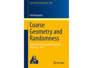 9783319025759 - Coarse Geometry and Randomness - Itai Benjamini Kartoniert (TB)