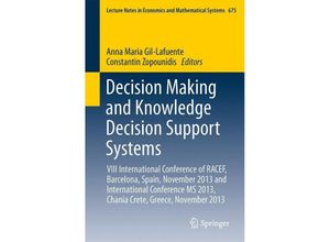 9783319039060 - Decision Making and Knowledge Decision Support Systems Kartoniert (TB)