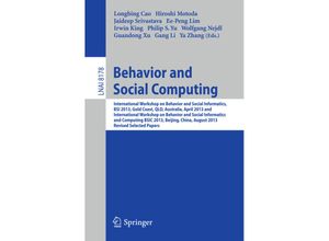 9783319040479 - Behavior and Social Computing Kartoniert (TB)