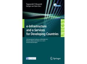 9783319083674 - e-Infrastructure and e-Services for Developing Countries Kartoniert (TB)