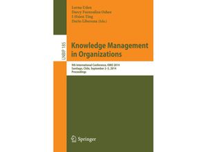 9783319086170 - Knowledge Management in Organizations Kartoniert (TB)