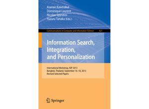 9783319087313 - Information Search Integration and Personalization Kartoniert (TB)