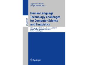 9783319089577 - Human Language Technology Challenges for Computer Science and Linguistics Kartoniert (TB)