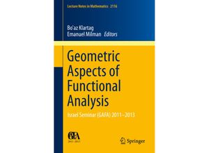 9783319094762 - Geometric Aspects of Functional Analysis Kartoniert (TB)