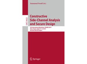 9783319101743 - Constructive Side-Channel Analysis and Secure Design Kartoniert (TB)