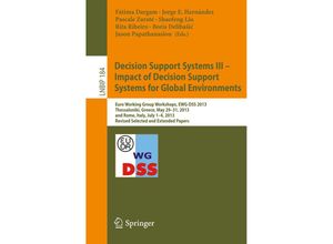 9783319113630 - Decision Support Systems III - Impact of Decision Support Systems for Global Environments Kartoniert (TB)