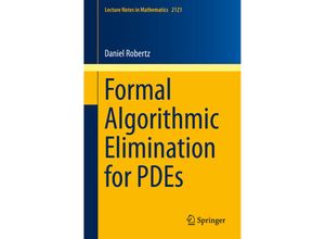 9783319114446 - Formal Algorithmic Elimination for PDEs - Daniel Robertz Kartoniert (TB)