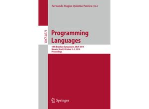 9783319118628 - Programming Languages Kartoniert (TB)