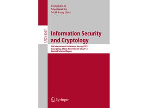 9783319120867 - Information Security and Cryptology Kartoniert (TB)