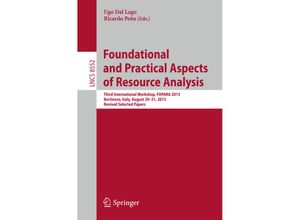 9783319124650 - Foundational and Practical Aspects of Resource Analysis Kartoniert (TB)