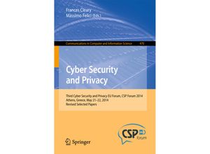 9783319125732 - Cyber Security and Privacy Kartoniert (TB)