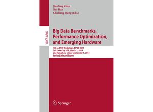 9783319130200 - Big Data Benchmarks Performance Optimization and Emerging Hardware Kartoniert (TB)