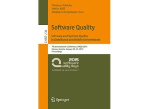 9783319132501 - Software Quality Software and Systems Quality in Distributed and Mobile Environments Kartoniert (TB)