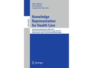 9783319132808 - Knowledge Representation for Health Care Kartoniert (TB)