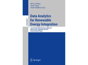 9783319132891 - Data Analytics for Renewable Energy Integration Kartoniert (TB)