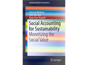 9783319133768 - SpringerBriefs in Business   Social Accounting for Sustainability - José Luis Retolaza Leire San-José Maite Ruíz-Roqueñi Kartoniert (TB)