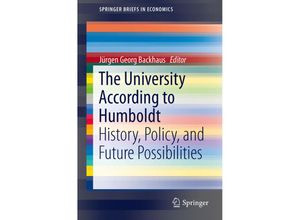 9783319138558 - The University According to Humboldt Kartoniert (TB)