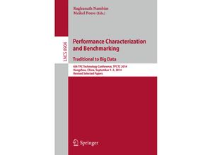 9783319153490 - Performance Characterization and Benchmarking Traditional to Big Data Kartoniert (TB)