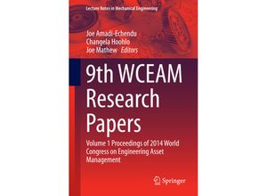 9783319155357 - Lecture Notes in Mechanical Engineering   9th WCEAM Research Papers Kartoniert (TB)