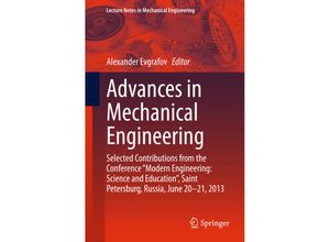 9783319156835 - Lecture Notes in Mechanical Engineering   Advances in Mechanical Engineering Kartoniert (TB)