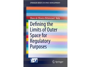 9783319166841 - SpringerBriefs in Space Development   Defining the Limits of Outer Space for Regulatory Purposes - Olavo de Oliviera Bittencourt Neto Kartoniert (TB)