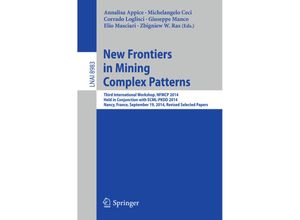 9783319178752 - New Frontiers in Mining Complex Patterns Kartoniert (TB)