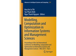 9783319181608 - Modelling Computation and Optimization in Information Systems and Management Sciences Kartoniert (TB)