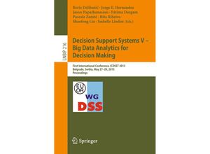 9783319185323 - Decision Support Systems V - Big Data Analytics for Decision Making Kartoniert (TB)