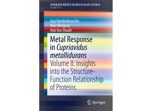 9783319206233 - SpringerBriefs in Molecular Science   Metal Response in Cupriavidus metallidurans - Guy Vandenbussche Max Mergeay Rob Van Houdt Kartoniert (TB)