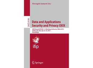 9783319208091 - Data and Applications Security and Privacy XXIX Kartoniert (TB)