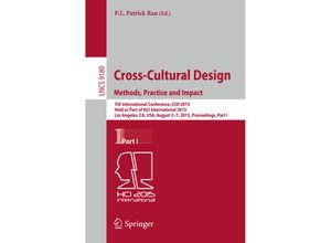 9783319209067 - Cross-Cultural Design Methods Practice and Impact Kartoniert (TB)