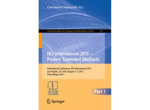 9783319213798 - HCI International 2015 - Posters Extended AbstractsPt1 Kartoniert (TB)