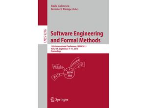 9783319229683 - Software Engineering and Formal Methods Kartoniert (TB)