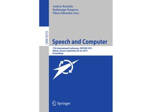 9783319231310 - Speech and Computer Kartoniert (TB)