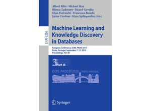 9783319234601 - Machine Learning and Knowledge Discovery in Databases Kartoniert (TB)