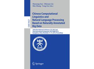 9783319258157 - Chinese Computational Linguistics and Natural Language Processing Based on Naturally Annotated Big Data Kartoniert (TB)