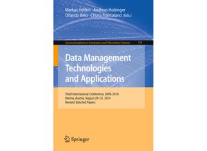 9783319259352 - Data Management Technologies and Applications Kartoniert (TB)